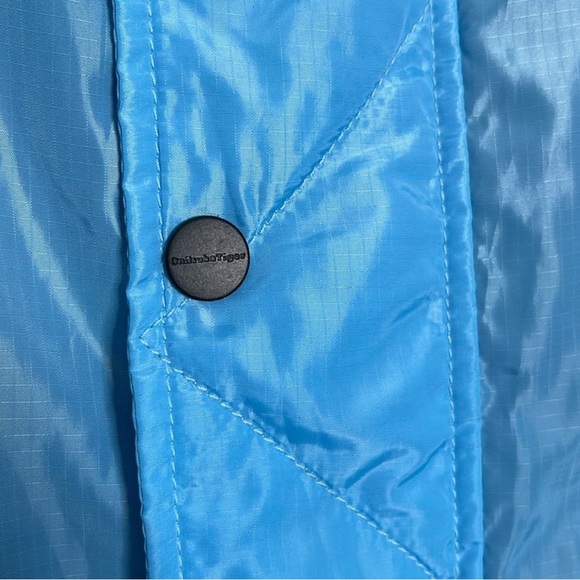 Onitsuka Tiger Blue Color Block Trench Coat Windbreaker Sample HARD TO FIND - Picture 7 of 11